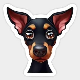 Charming Doberman Portrait Sticker